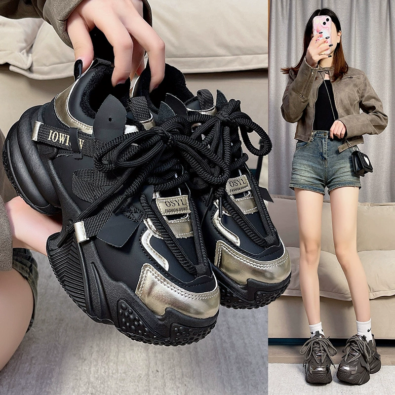 Универсальные туфли Torre на толстой подошве Fried Street, модные женские маленькие дышащие повседневные кроссовки, увеличивающие рост, на осень и зиму 2023 года