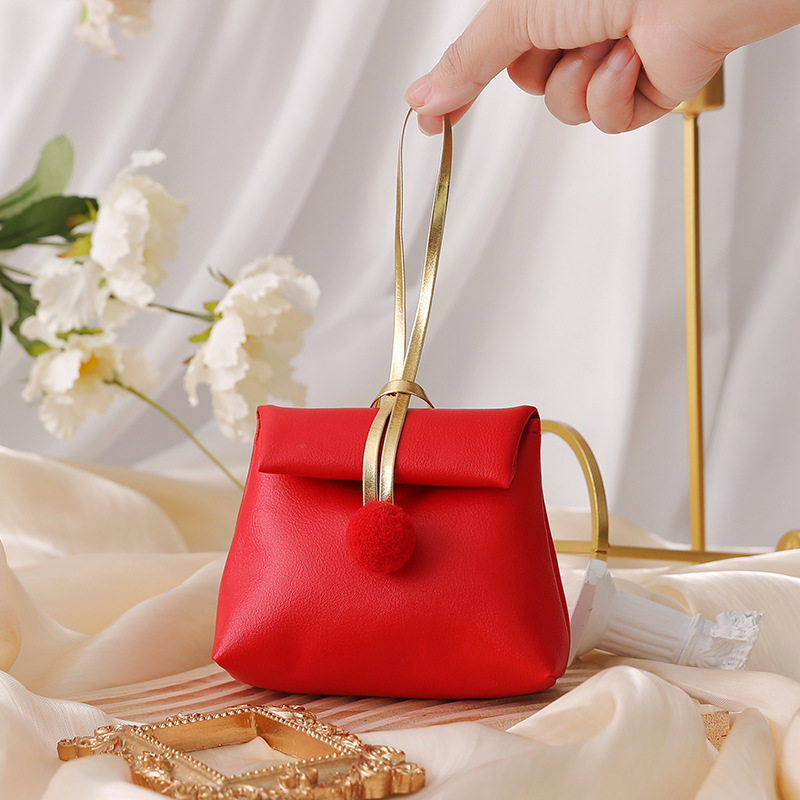 新しいアイデア結婚喜糖箱皮質手提げ喜糖袋結婚式お土産キャンディー箱喜糖包|undefined