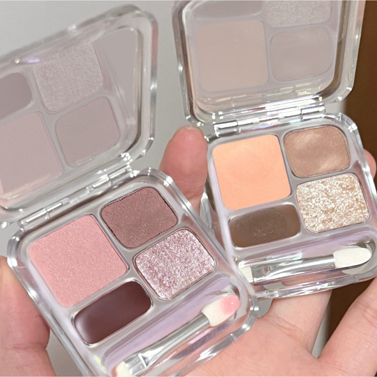 Mugeleen Idol Four-Color Eye Shadow and Blush Palette Natural Matte and Shimmer Highlighting Dynamic Eye Shadow Palette