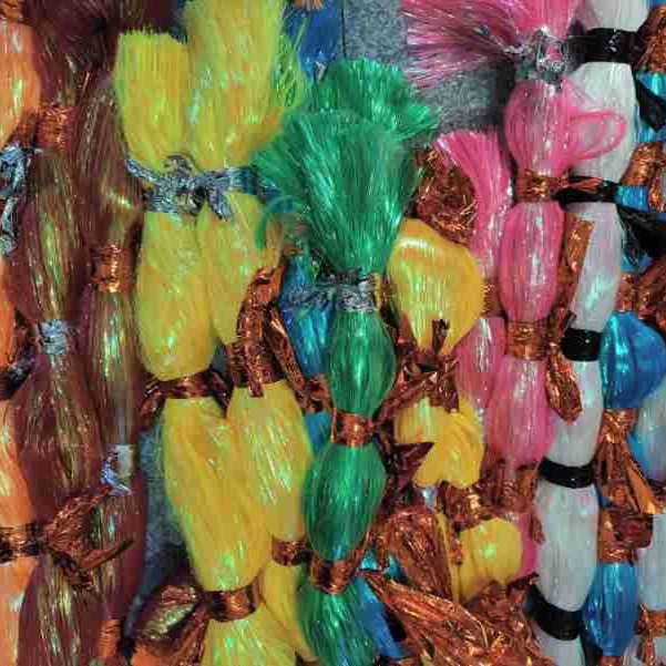 金属色闪亮线湖蓝荧光丝线工艺礼品盒装饰草绿五彩闪光丝条飘带