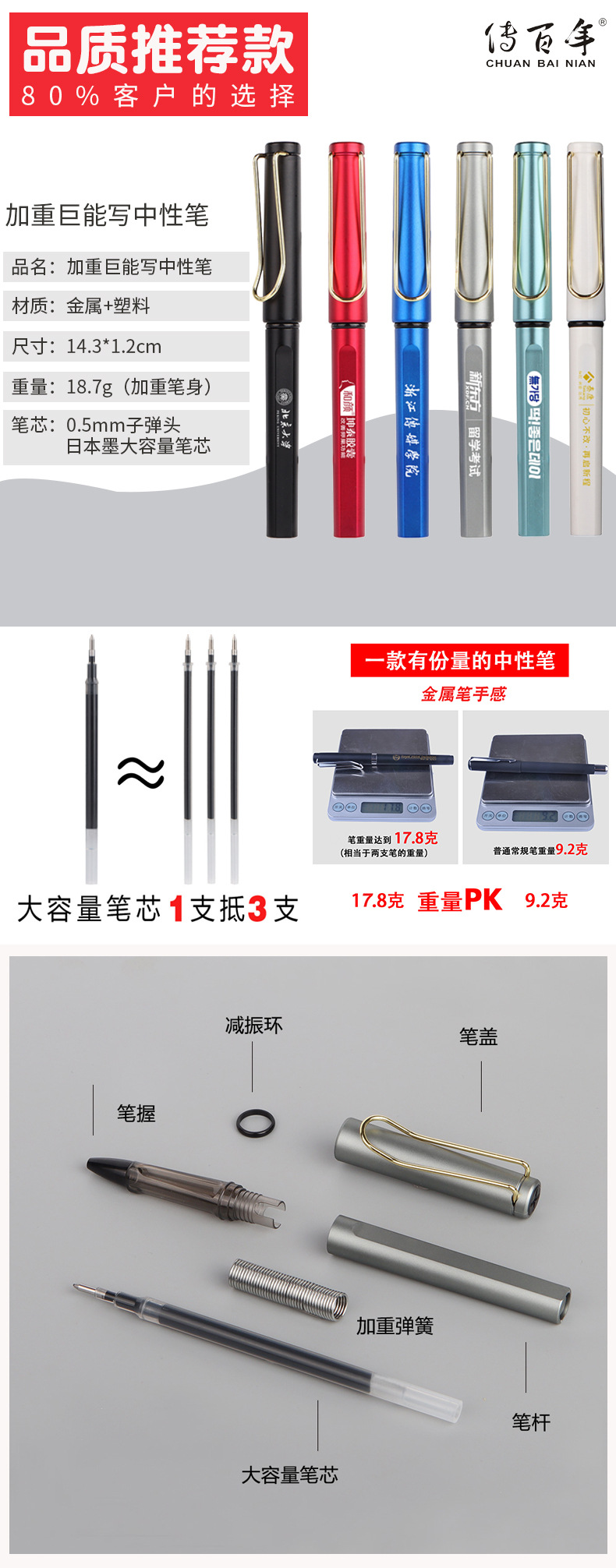 现货中性笔定制logo广告笔按动签字笔塑料圆珠笔定制黑水笔批发-阿里巴巴