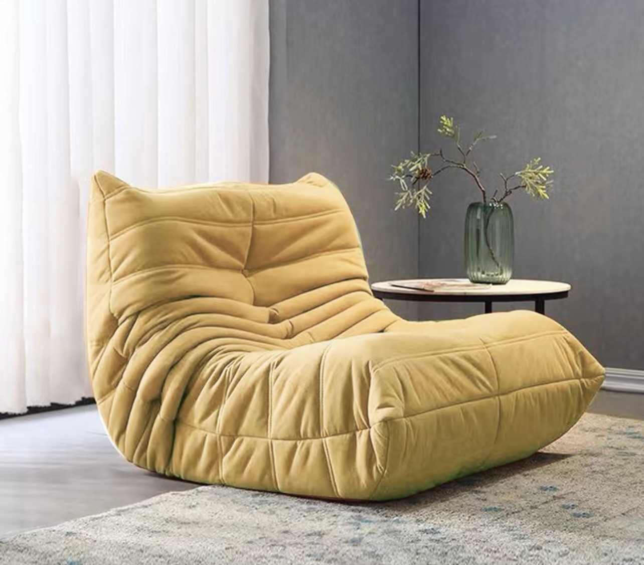 Transfronterizos dedicados a la oruga sofá perezoso sala de estar dormir balcón dormitorio sofá individual sofá de compresión red