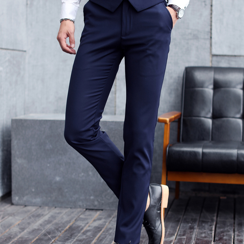 Men's business casual suit pants single pants solid color straight trousers Korean foreign trade cross-border business suit pants men