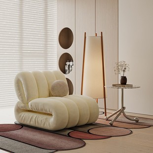 Mid-Century Style Leisure Chair Single Lazy Sofa Chair Designer Model Internet Celebrity Creative Homestay Bedroom Small Sofa Living Room
