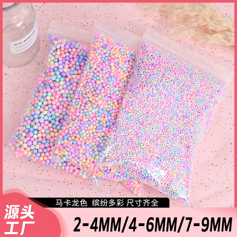 Hot sale macaron foam ball particles colorful Poly Dragon foam ball filler handmade DIY slime particles Hot sale macaron foam ball particles colorful Poly Dragon foam ball filler handmade DIY slime particles