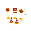 Engineering vehicle construction cake decorative plug -in children's cartoon cake account punching digital red and green light cake insertion flag