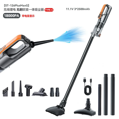Car Vacuum Cleaner Wireless Multi-Functional Tozsoranlar - 126g-silver-orangetornado-dust-collection-bin-extension-rodlarge-floor-brush