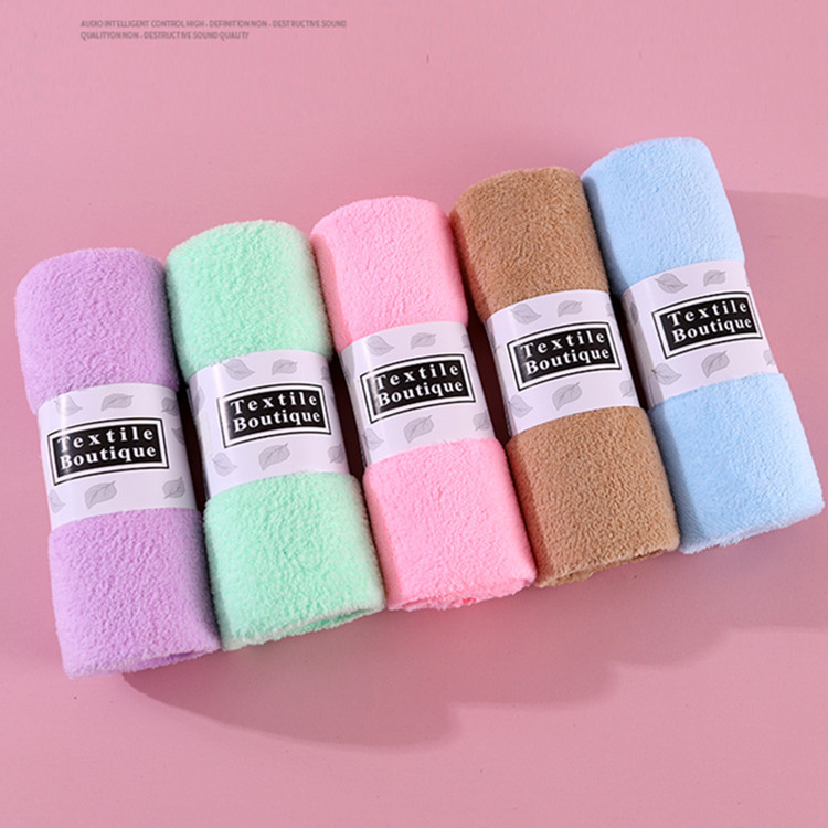 Coral fleece gift lace towel bath towel absorbent soft advertising embroidery word stall Daily Necessities Factory wholesale