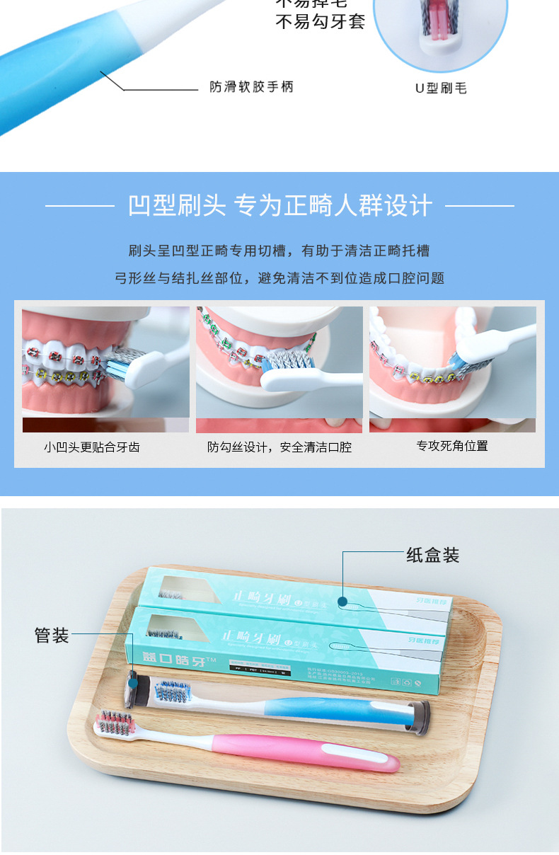 Orthodontic toothbrush