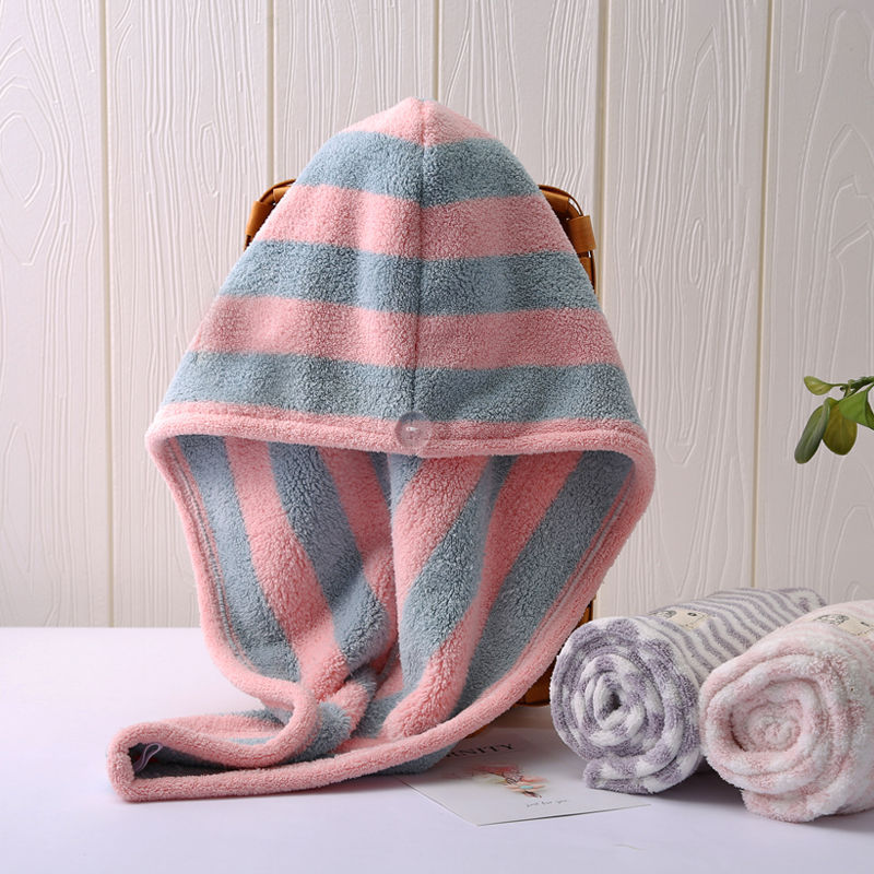 Hair towel Dry hair cap 1-2 Dry hair cap thickening water uptake Shower cap towel lovely Hair Towel dry hair