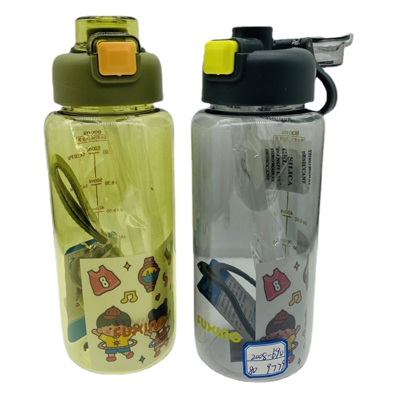 Nueva tonelada barril 1300ml grandes deportes portátil PC paja de plástico hombres y mujeres de gran capacidad de agua de plástico taza