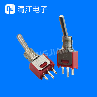 Factory direct button switch 6MM opening 3 feet two red rocker power toggle switch