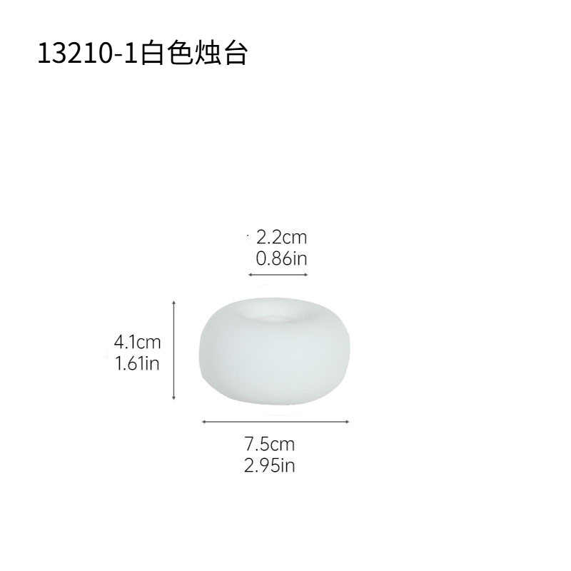 Inswind blanco redondo de cerámica decoración decoración de mesa de comedor decoración simple asiento de vela doméstica