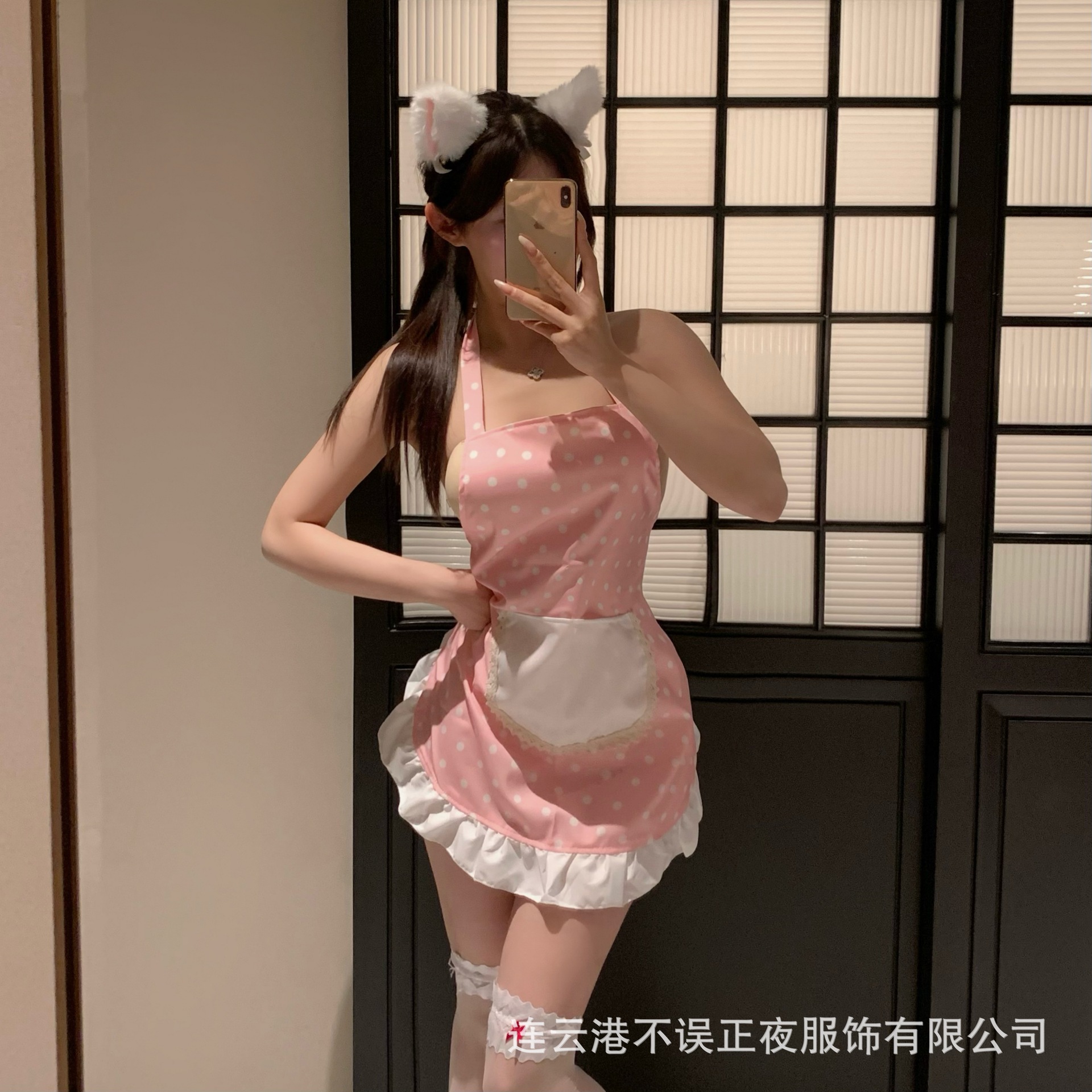 밤에 잠을 못 이루는 섹시한 속옷, 섹시한 메이드 유니폼, 순수한 욕망, 귀여운 메이드 슈트, 탈착 불가 유혹 qqny 잠옷