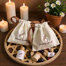 束口抽绳袋定制帆布饰品包装袋首饰文玩袋福袋锦嚷礼品小布袋