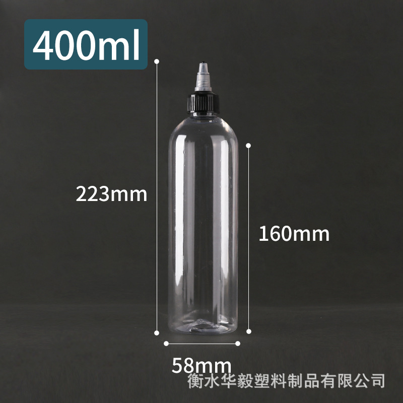 Botella de gel transparente al por mayor 30 50 100ml botella de plástico de mascota botella de extrusión de punta botella dividida