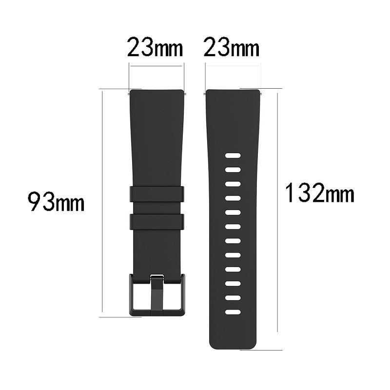 Para Fitbit Versa / 2 / lite Silver Buckle Reemplazo de pulsera Correa deportiva