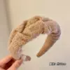 5417 thick wool hair hoop-khaki color