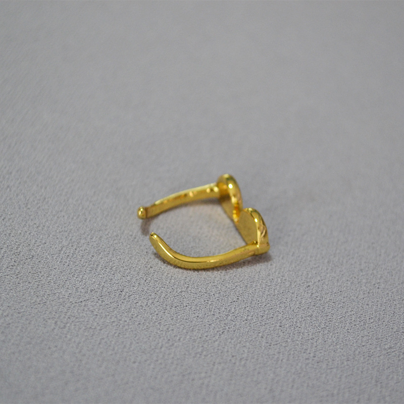 Wholesale Hip-Hop Glasses Copper Gold Plated Open Rings display picture 5