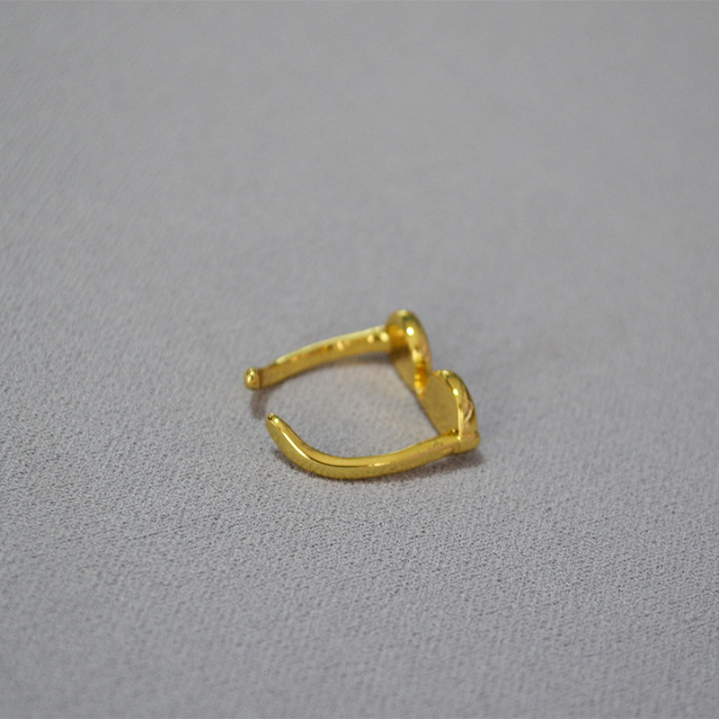 Copper Material Wholesale Hip-Hop Glasses Copper Gold Plated Open Rings