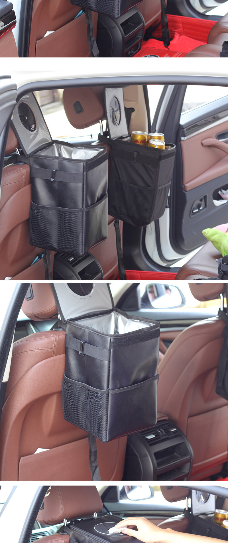 Cross-border exclusive for car storage box folding waterproof storage bag trunk storage box chair back bag car trash can