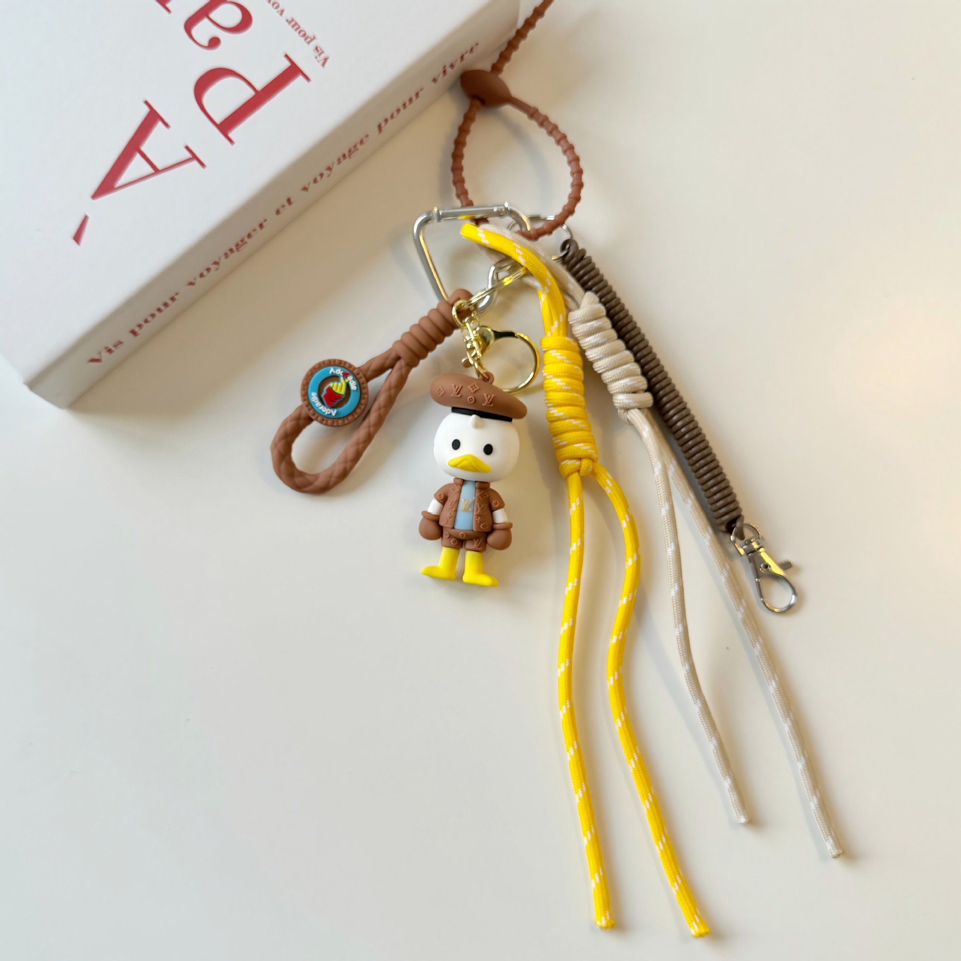 Brown cute duck m style pendant