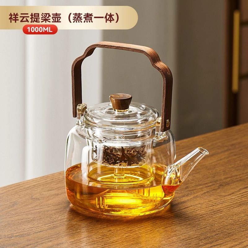 Tetera de Vidrio con Asa de Vidrio de Borosilicato Resistente al Calor para Té image 7