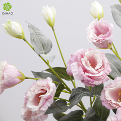 New European-style wedding simulation 6-head lisianthus flowers decorative fake flowers home table flowers indoor decorations simulation flowers
