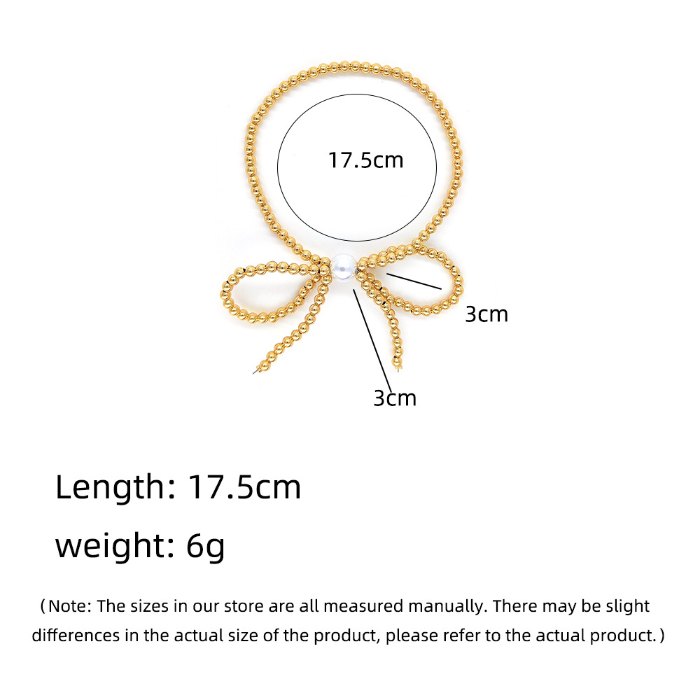 9g Weight Electroplating Gold Plating Process 18K Real Gold Plated Plating Material Wholesale Jewelry Casual Elegant Simple Style Geometric Copper Artificial Pearls Beaded Bracelets