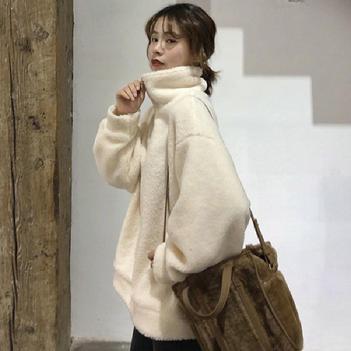 Winter sweatshirt, jacket for leisure, Korean style