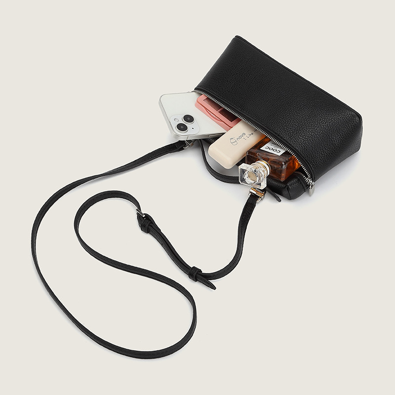 2024 nuevo bolso de lonchera con patrón de litchi, bolso de kelly, bolso simple, bolso Diagonal