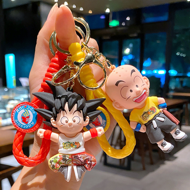 The sixth generation cartoon animation exquisite dragon ball silicone doll key chain pendant car key chain personalized gift The sixth generation cartoon animation exquisite dragon ball silicone doll key chain pendant car key chain personalized gift