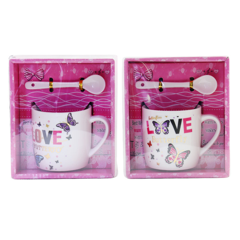 情人节蝴蝶咖啡杯