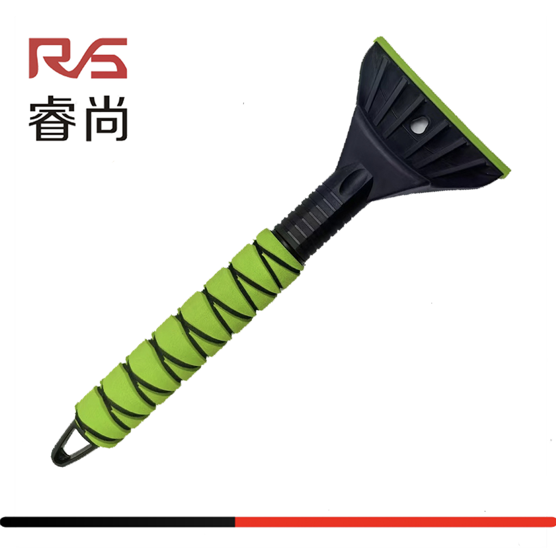 Cabeza de pala de goma blanda de dos colores verde