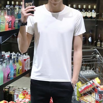 2件】モーダル男性アイス半袖tシャツ夏ファッション男性服ビッグサイズ氷感速乾上服男|undefined