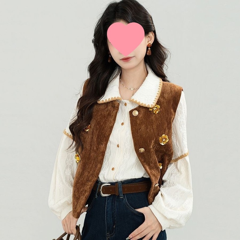 港味千金复古气质马甲女秋季流行单品新款背心设计感上衣|undefined