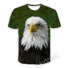 新亞馬遜Wish熱銷T恤3D數碼印花老鷹Eagle男女士T恤圓領短袖上衣