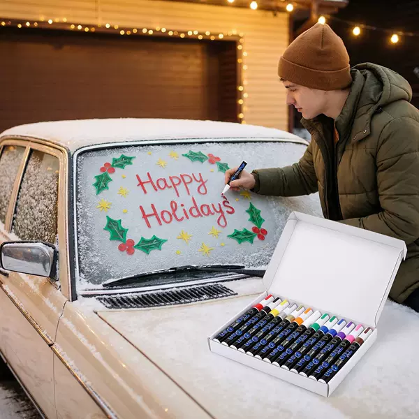Cross-Border Tire Graffiti Pen, Car Tire Color Change Pen, Oil-Based Paint Pen, Waterproof Non-Fading Marker Pen