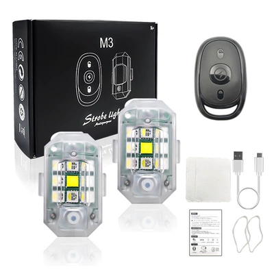 Cross-Border Motorcycle Electric Vehicle Led Other Automotive Exterior Supplies - m3-two-lights-remote-control