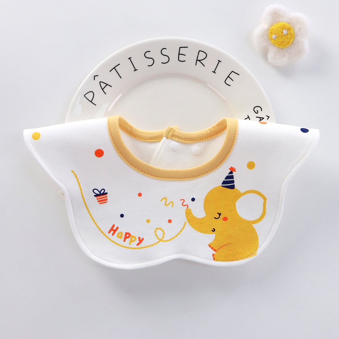 Babero para bebé toalla de saliva para bebé algodón impermeable recién nacido a prueba de vómitos babero para comer 360 grados rotación primavera y verano