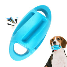 狗狗发声玩具耐咬浮水吹塑橡胶玩具橄榄球拉环互动训练狗玩具新款