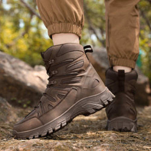 Autumn new fashionable high-top all-match outdoor sports hiking boots, large size Martin boots, mountaineering wear-resistant fashionable shoes