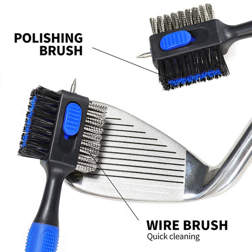 Cross-border new mini magnetic buckle golf club cleaning brush golf brush golf accessories manufacturer