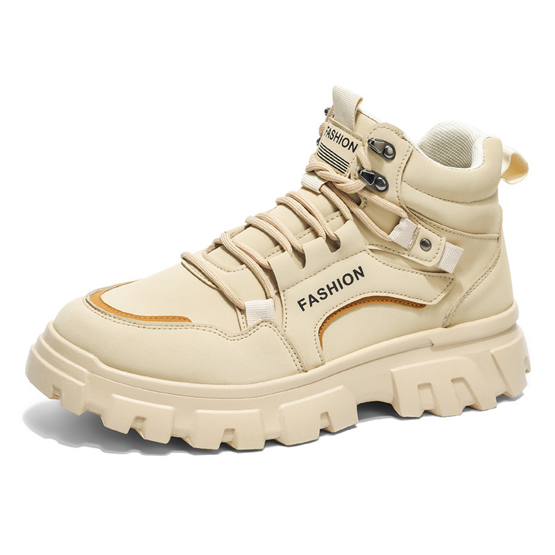 Men's Martin Boots Autumn Breathable High-Top Work Shoes Fashionable Versatile Thick-Soled Non-Slip Casual Short Boots_vogvips.com