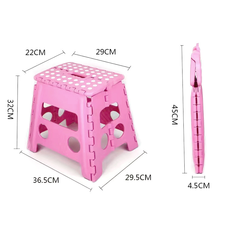 Taburete de plástico reforzado, taburete plegable ligero, banco de comedor para interior y exterior.