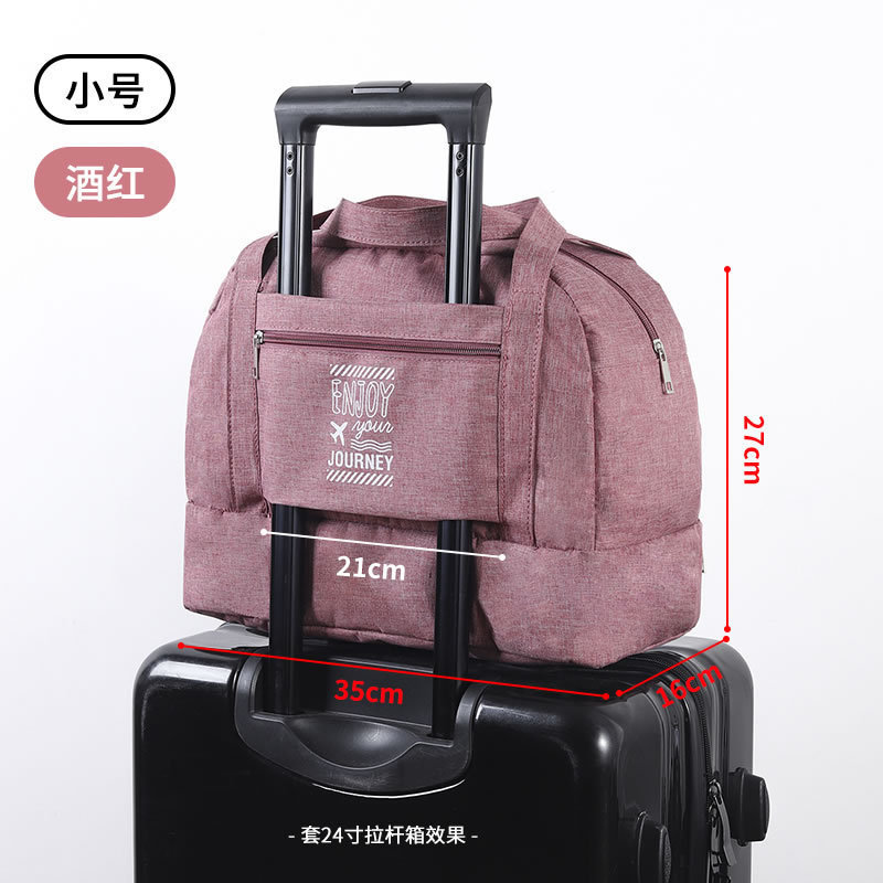 旅行バッグはスーツケースに掛けることができます、二層旅行バッグ、ポータブルハンドヘルド収納バッグ、男性と女性のトロリーケースバッグ|undefined