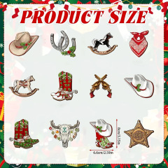 24 個の木製レトロスタイルクリスマスツリー装飾品ホリデーデコレーション用品ホームパーティーの装飾用