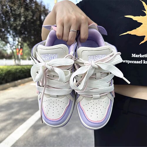  new student casual letter niche low-cut sneakers, trendy Korean style versatile flat-soled color-blocking sneakers for women in autumn