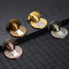 304 stainless steel strong magnetic door suction hidden door stop hotel room door anti-collision invisible door contact without drilling ground suction