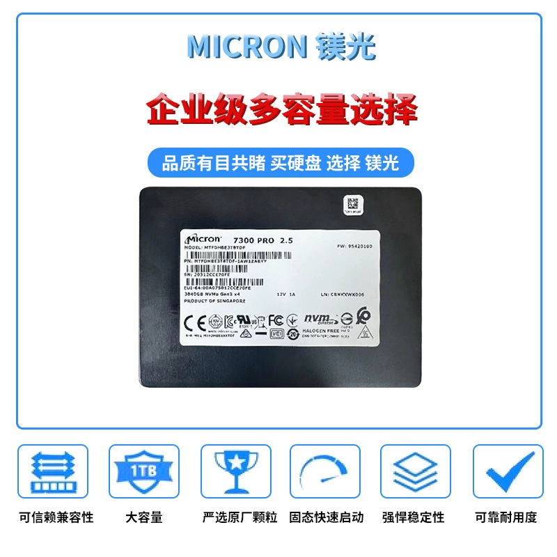 Микрон 9650 PRO 7.68T E1.S 9.5MM/E1.S/E3.S интерфейс дата-центр жесткий диск